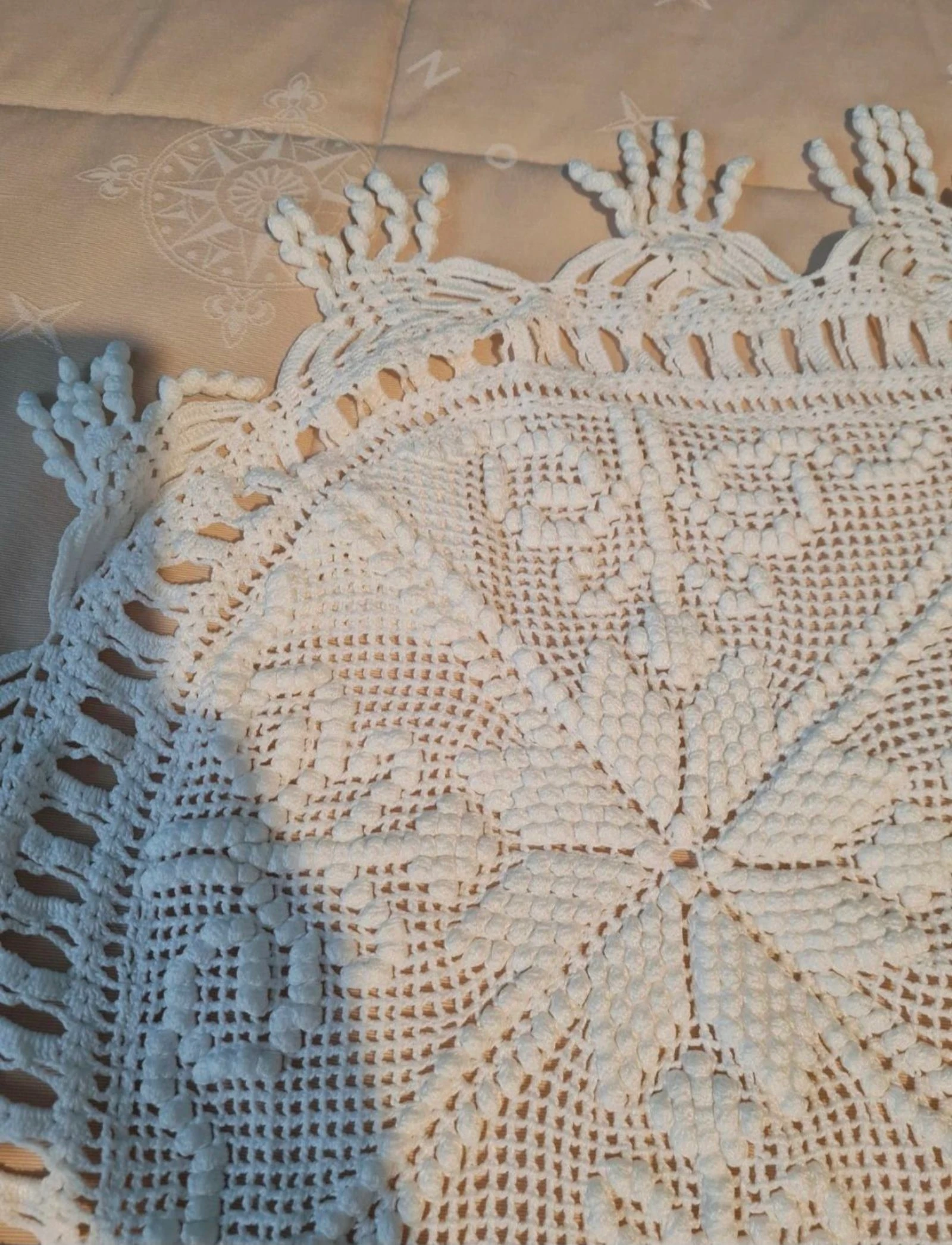 Witte gehaakte sprei. Bed 90. Handgemaakt – photo 4